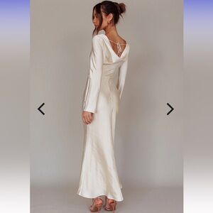 Selfie Leslie Cream Long Sleeve Dress